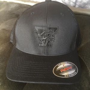 Navy SEAL Team Five logo FlexFit mesh cap - Rare
